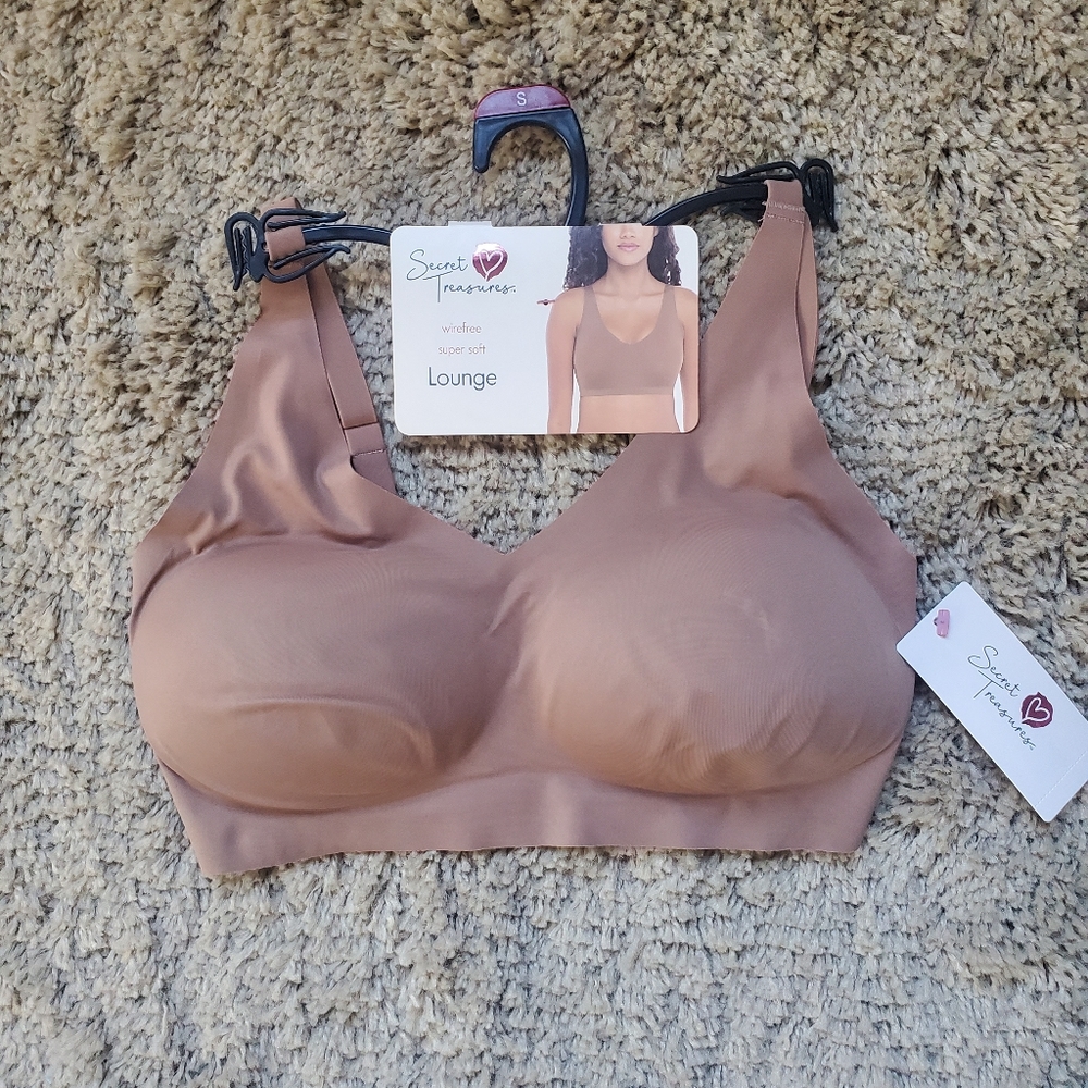 Secret Treasures Women's Wirefree Bonded Bra- Cocoa Color